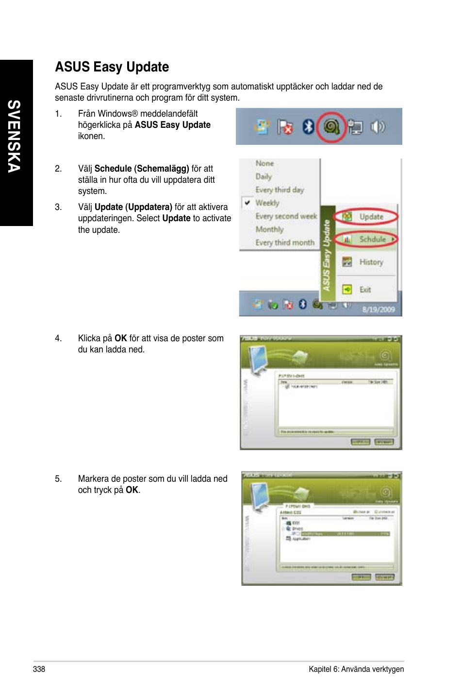 Asus easy update, Sv en sk a sv en sk a sv en sk a sv en sk a | Asus CM6340 User Manual | Page 340 / 352