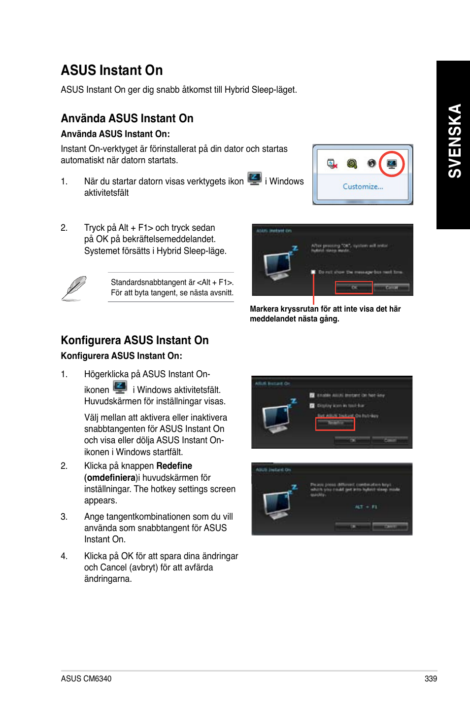 Asus instant on, Sv en sk a sv en sk a, Asus.instant.on | Asus CM6340 User Manual | Page 341 / 352