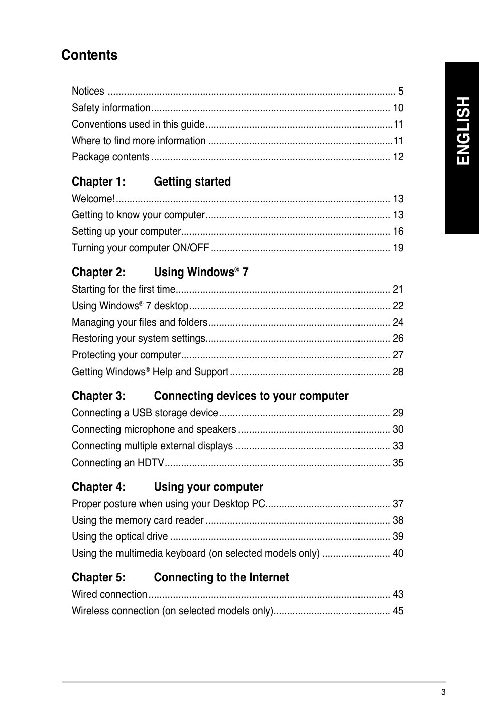 En gl is h en gl is h en gl is h en gl is h | Asus CM6340 User Manual | Page 5 / 352