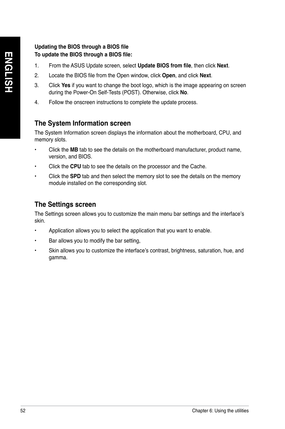 En gl is h en gl is h en gl is h en gl is h | Asus CM6340 User Manual | Page 54 / 352