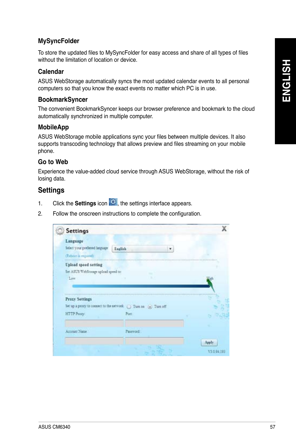 En gl is h en gl is h | Asus CM6340 User Manual | Page 59 / 352