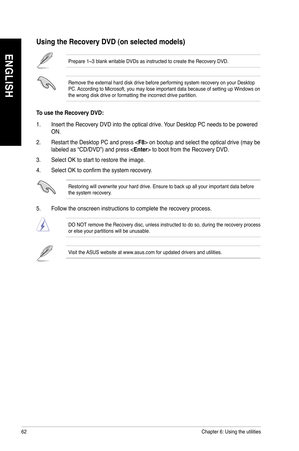 En gl is h en gl is h | Asus CM6340 User Manual | Page 64 / 352