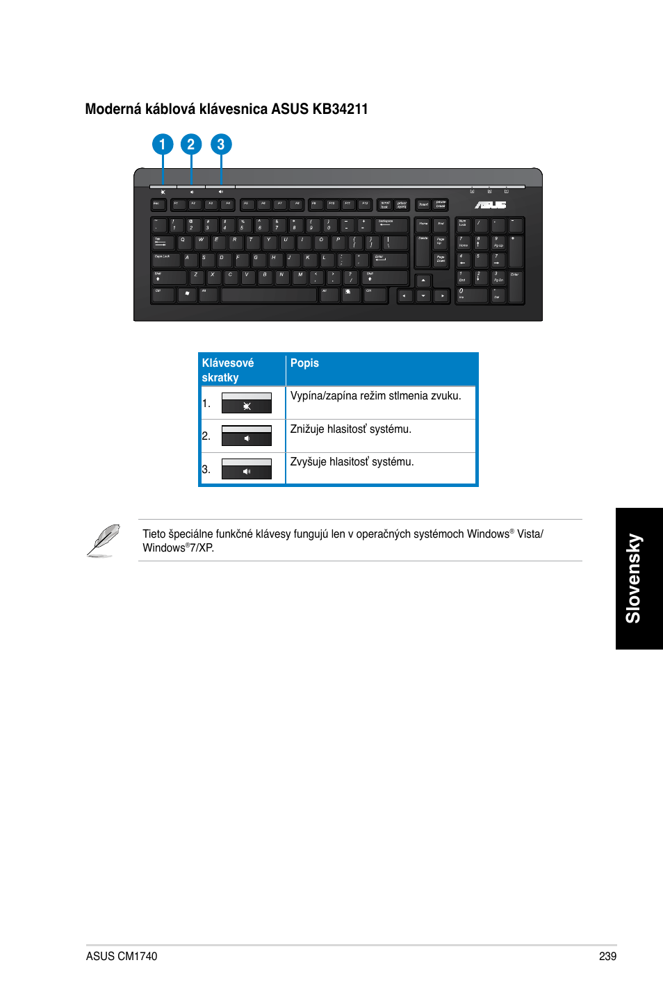 Slovensky | Asus CM1740 User Manual | Page 239 / 330