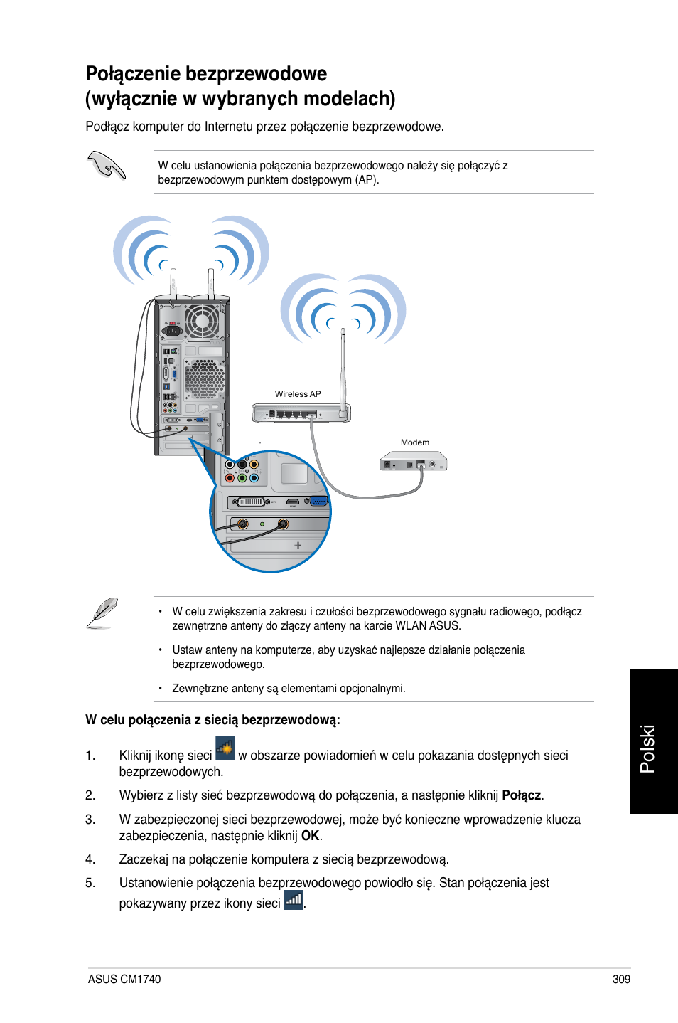 Polski | Asus CM1740 User Manual | Page 309 / 330