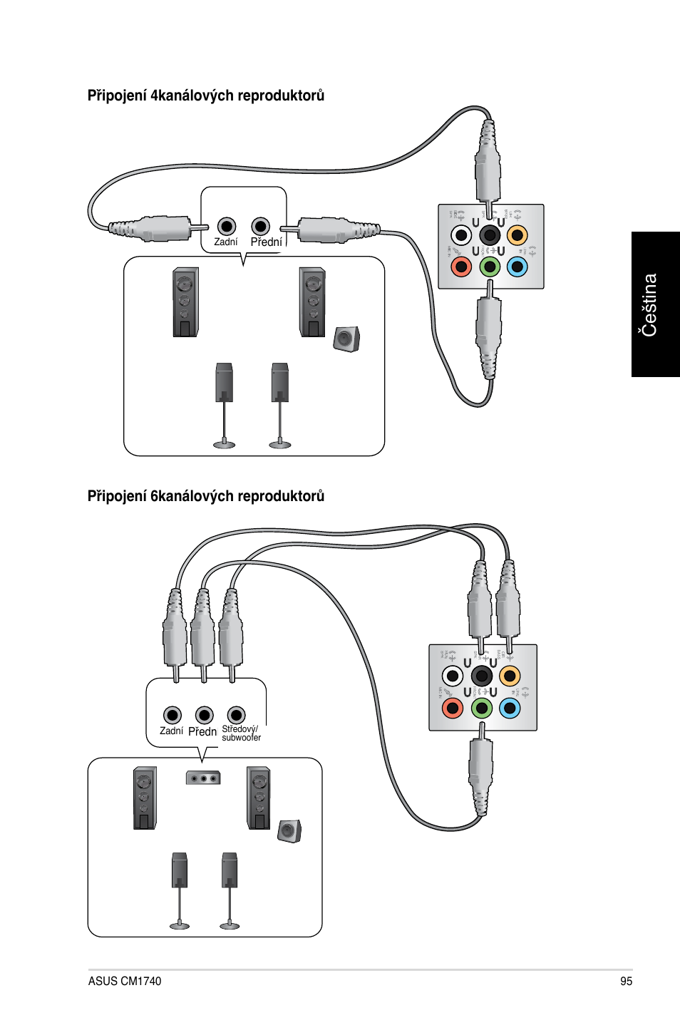 Čeština | Asus CM1740 User Manual | Page 95 / 330