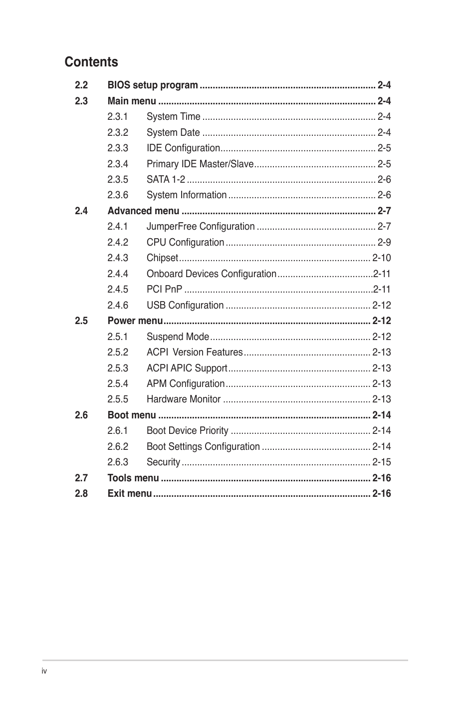 Asus M2N68-AM SE User Manual | Page 4 / 48