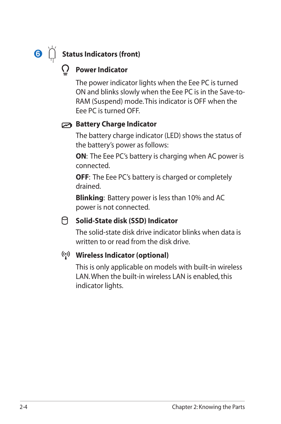 Asus Eee PC 2G Surf/Linux User Manual | Page 14 / 120