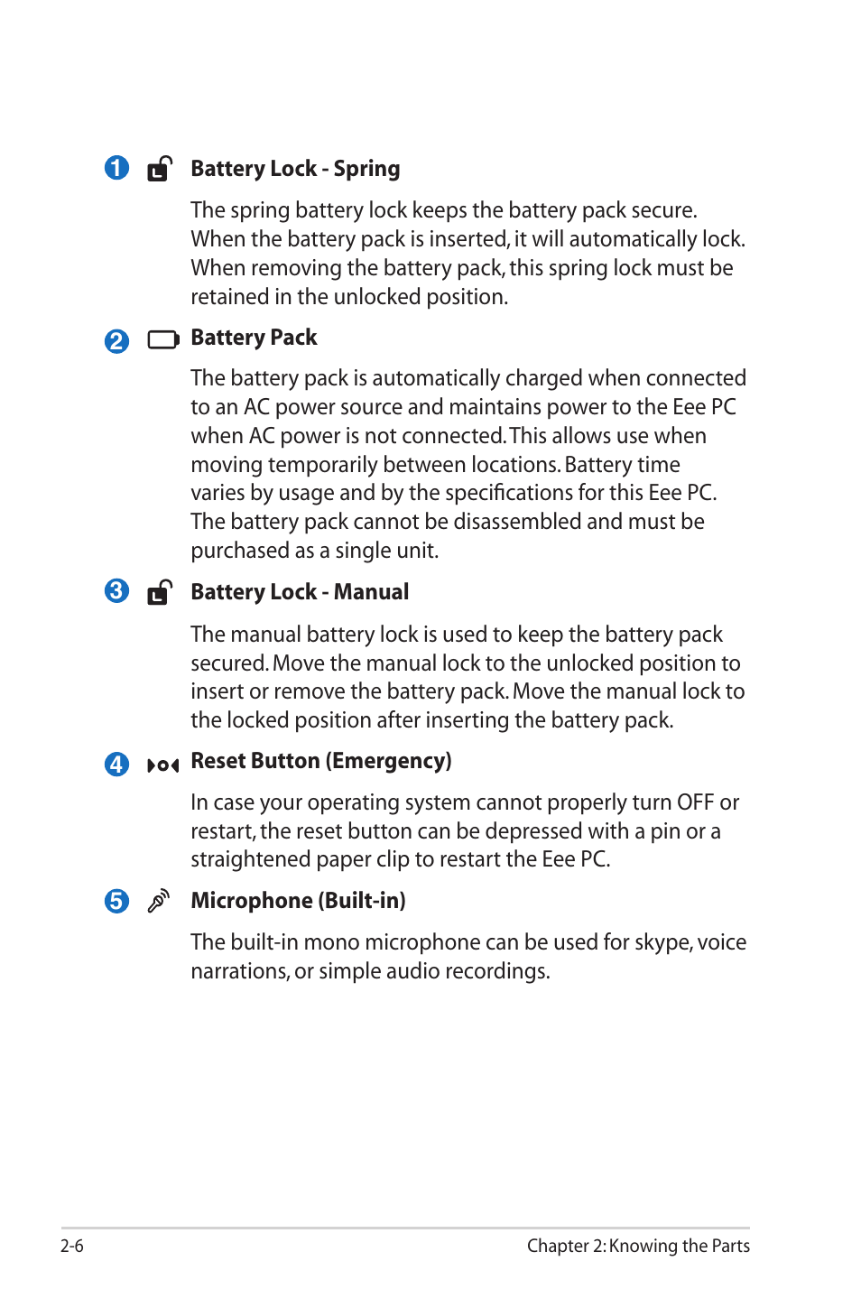 Asus Eee PC 2G Surf/Linux User Manual | Page 16 / 120