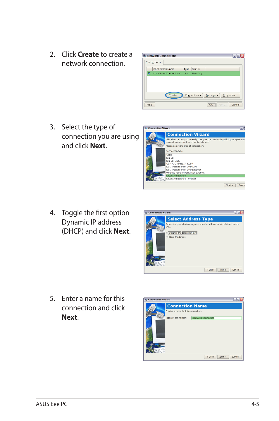 Asus Eee PC 2G Surf/Linux User Manual | Page 39 / 120