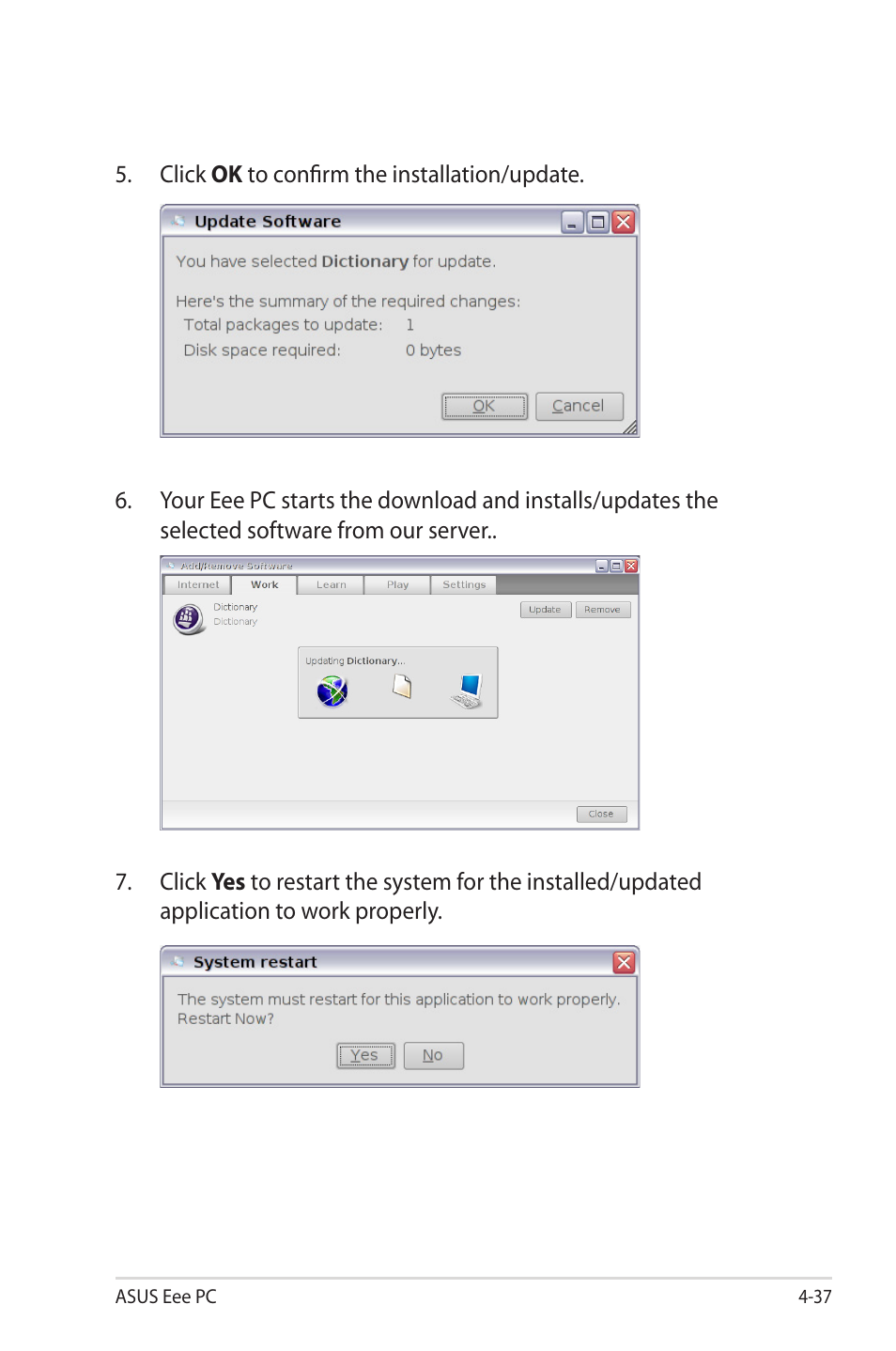 Asus Eee PC 2G Surf/Linux User Manual | Page 71 / 120