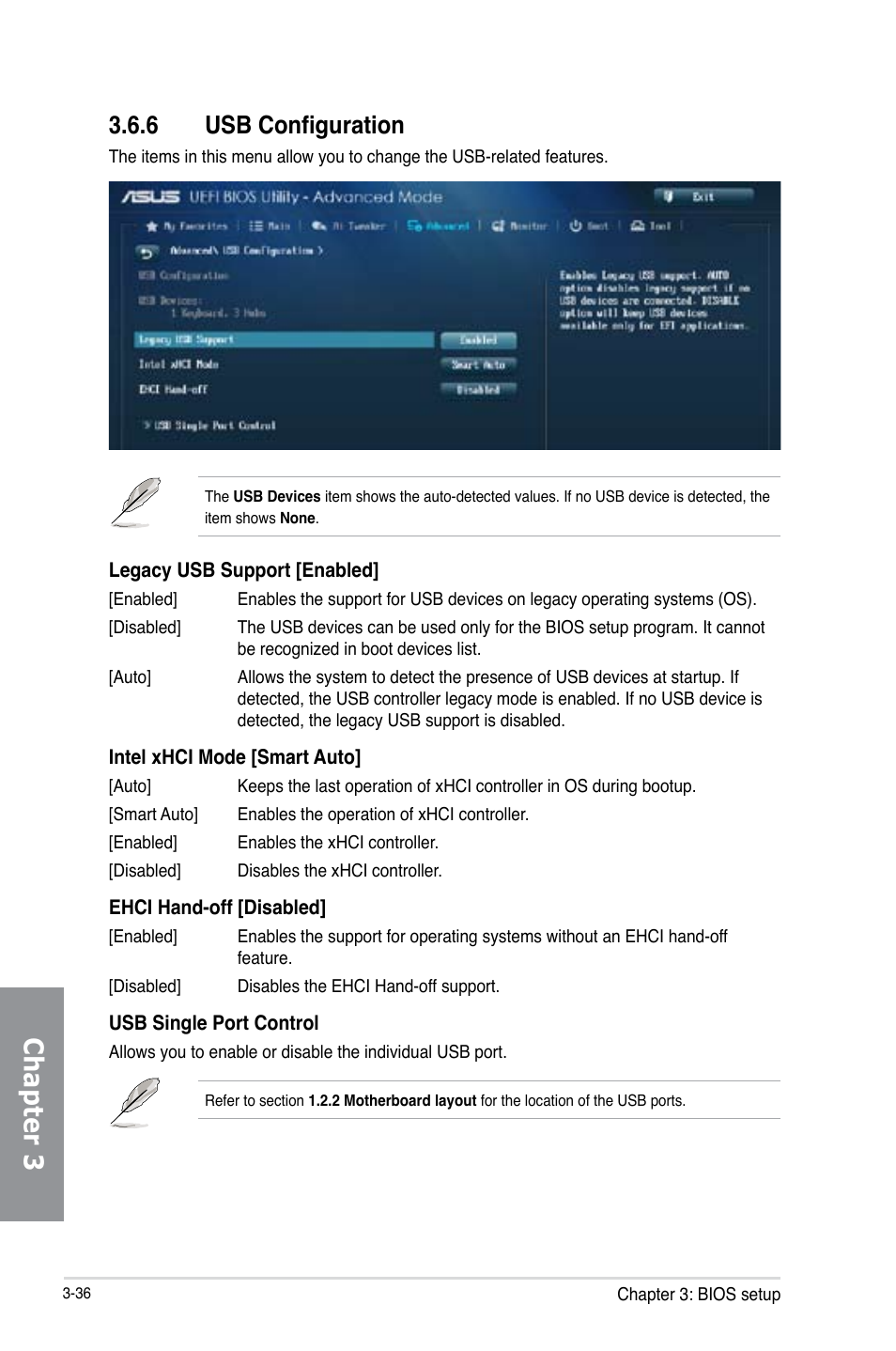6 usb configuration, Usb configuration -36, Chapter 3 | Asus Z87-EXPERT User Manual | Page 120 / 174