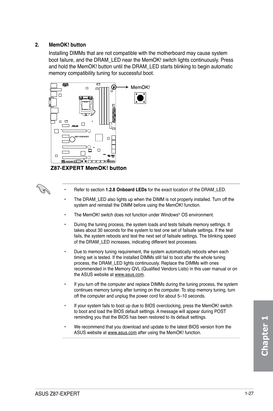 Chapter 1 | Asus Z87-EXPERT User Manual | Page 43 / 174