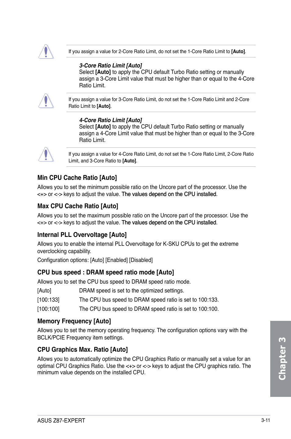 Chapter 3 | Asus Z87-EXPERT User Manual | Page 95 / 174