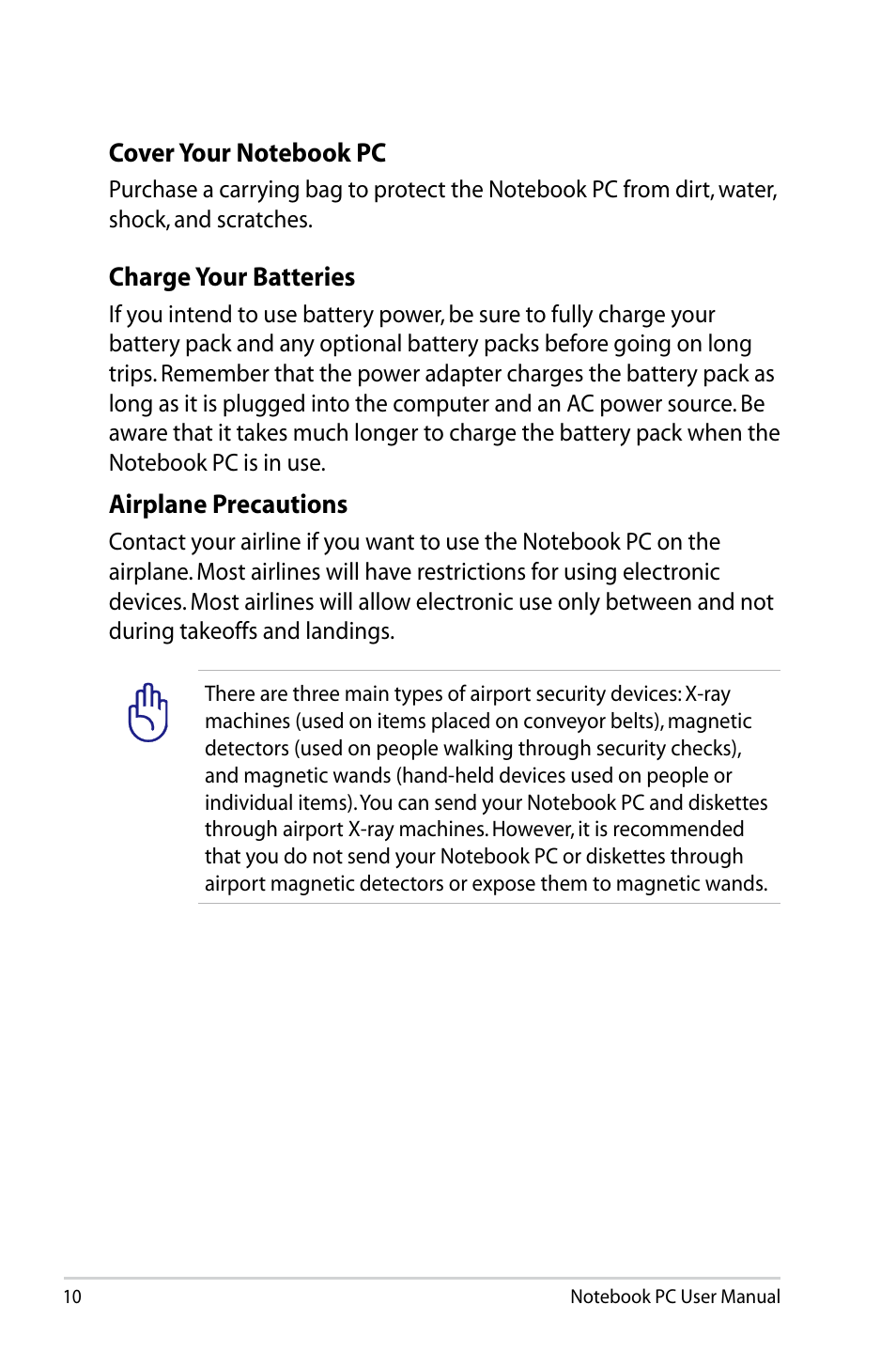 Asus Pro45VJ User Manual | Page 10 / 106