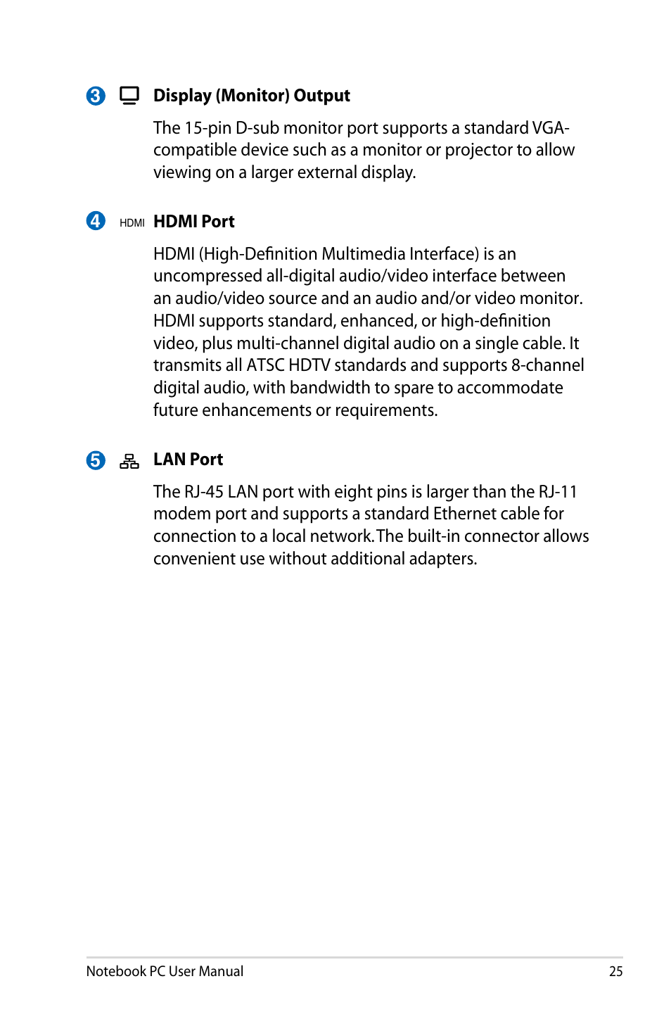 Asus Pro45VJ User Manual | Page 25 / 106