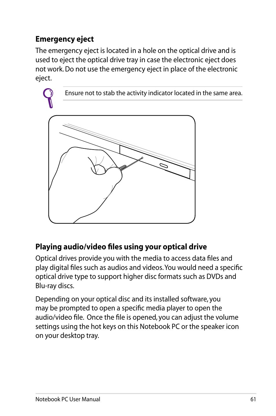 Asus Pro45VJ User Manual | Page 61 / 106