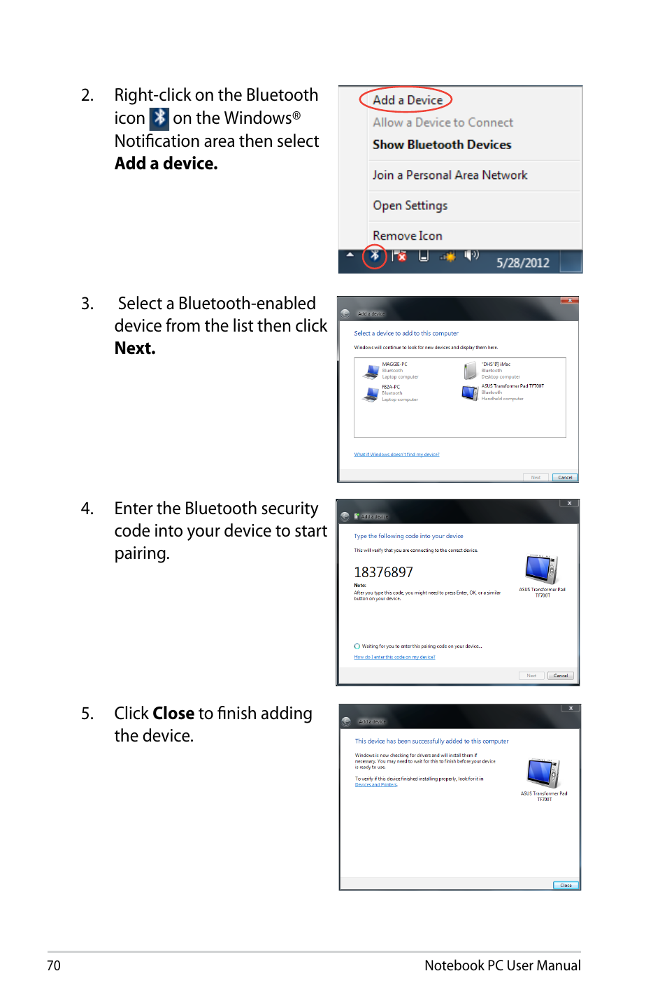 Asus Pro45VJ User Manual | Page 70 / 106