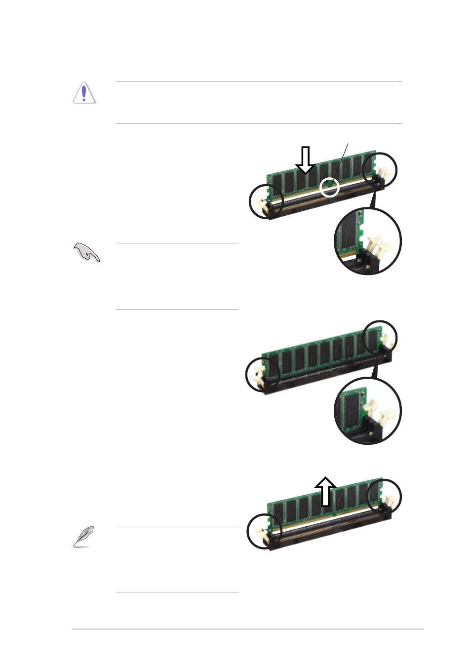 3 installing a dimm, 4 removing a dimm | Asus PSCH-SR/SCSI User Manual | Page 31 / 102