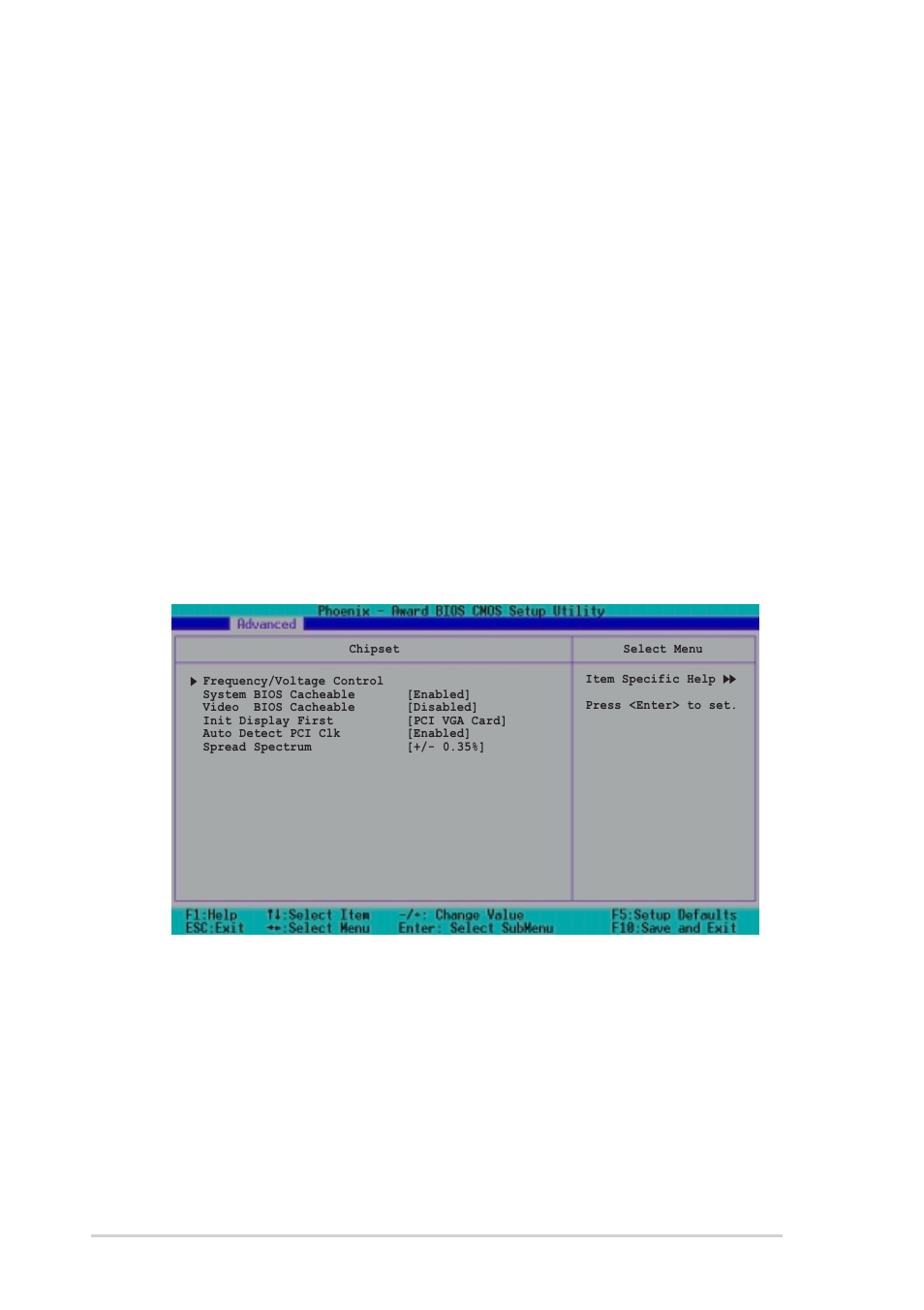 4 chipset, Dram ras# to cas# delay [3, Dram ras# precharge [3 | System bios cacheable [enabled, Video bios cacheable [disabled, 18 chapter 4: bios setup | Asus PSCH-SR/SCSI User Manual | Page 74 / 102