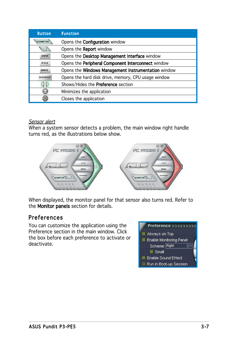 Preferences | Asus P3-PE5 User Manual | Page 44 / 95