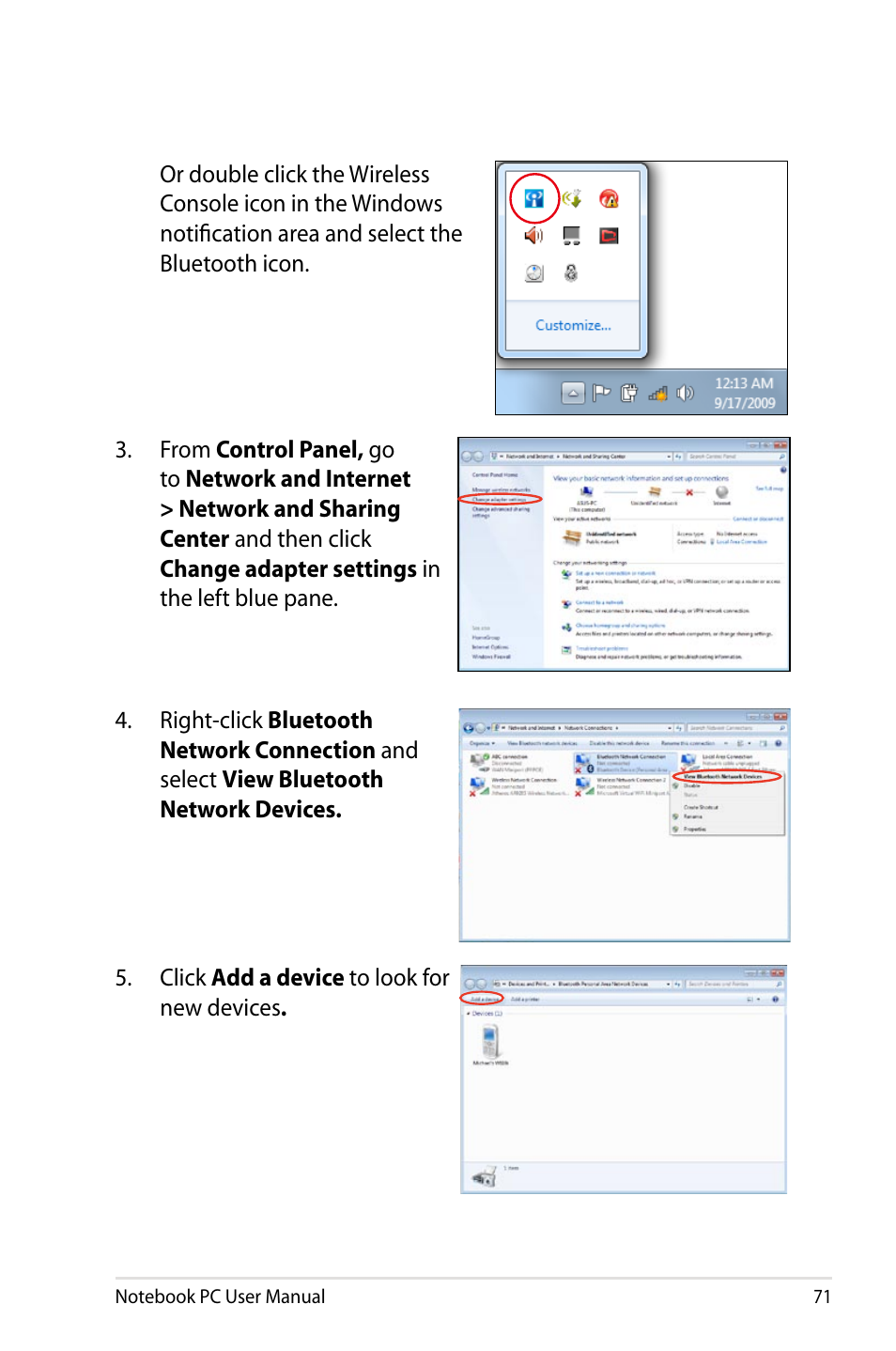 Asus N43JF User Manual | Page 71 / 112