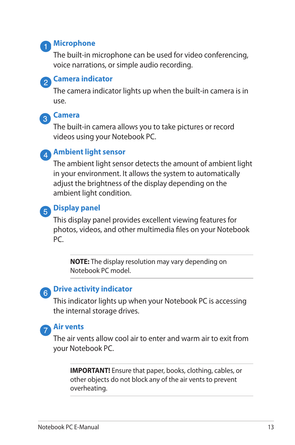 Asus UX42VS User Manual | Page 13 / 102