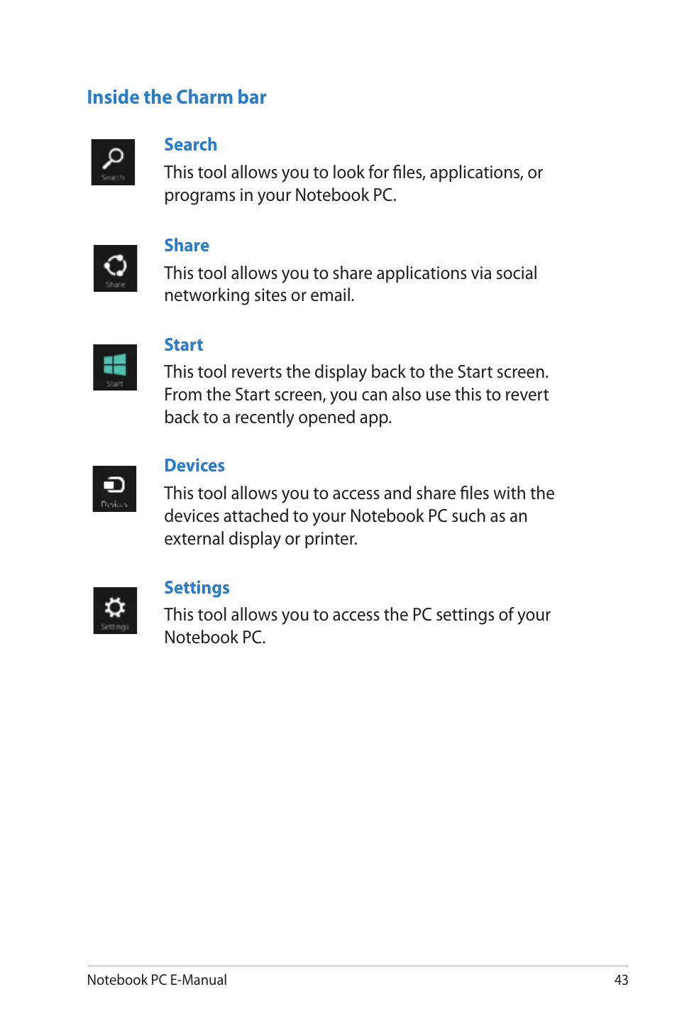 Asus UX42VS User Manual | Page 43 / 102