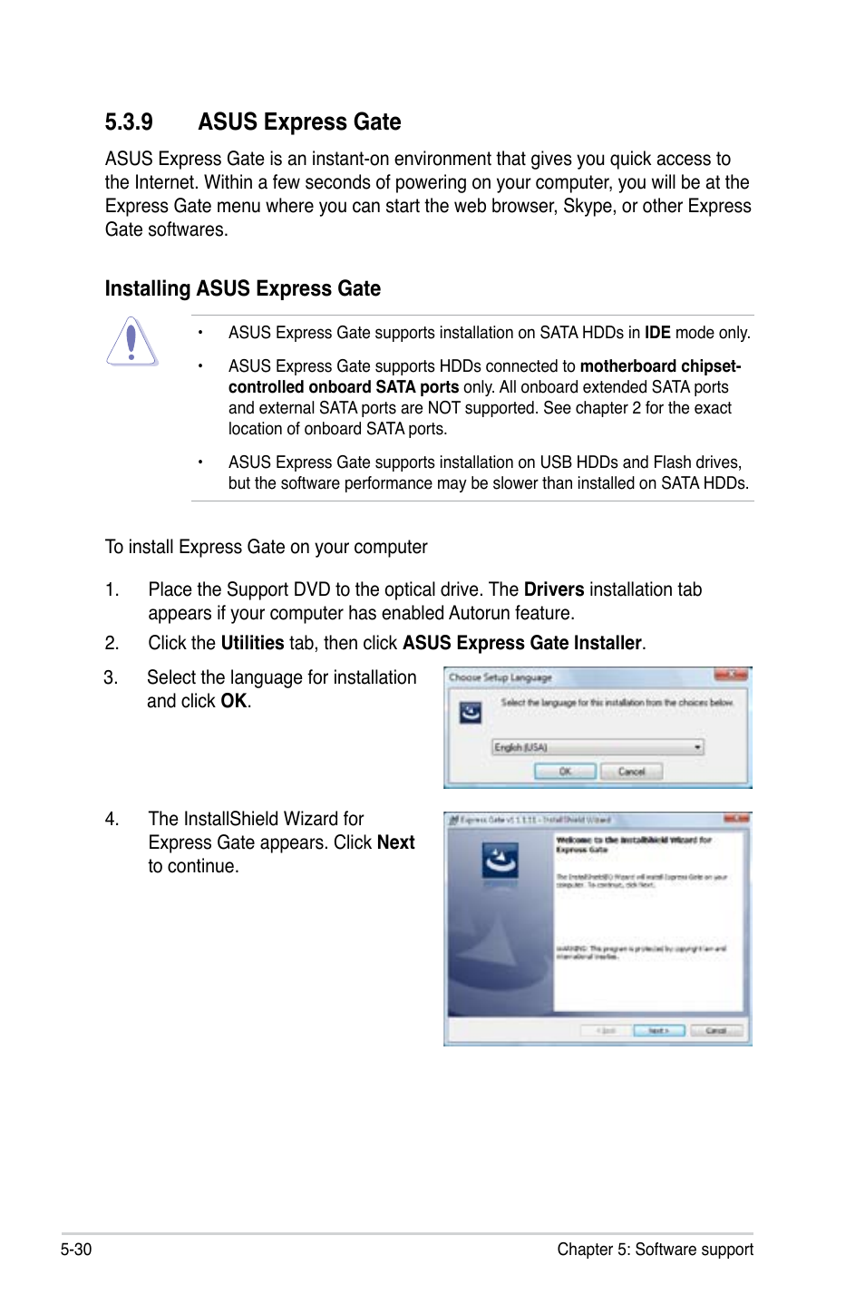 9 asus express gate, Asus express gate -30 | Asus P5QL PRO User Manual | Page 134 / 148