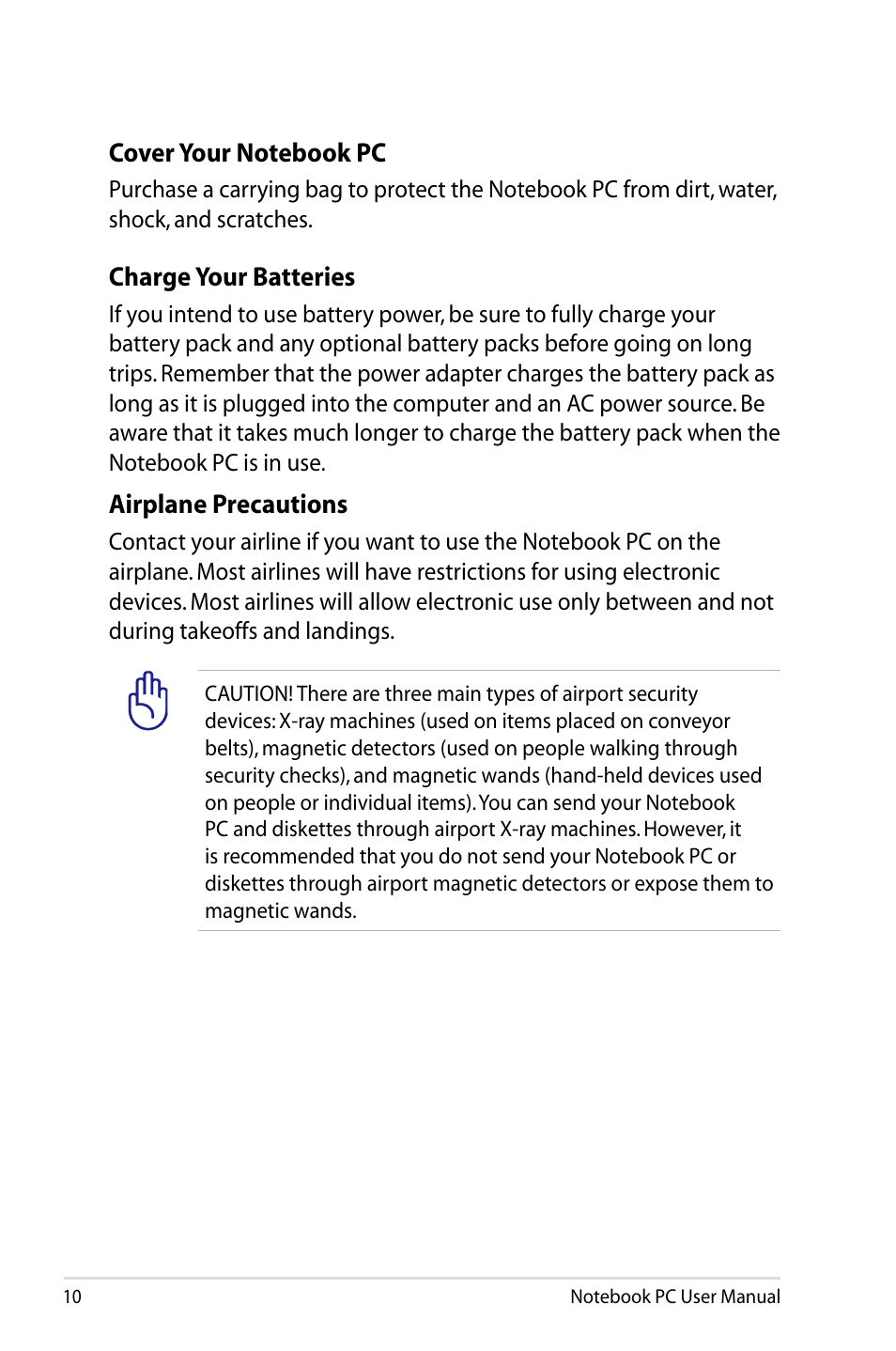 Asus X24E User Manual | Page 10 / 100