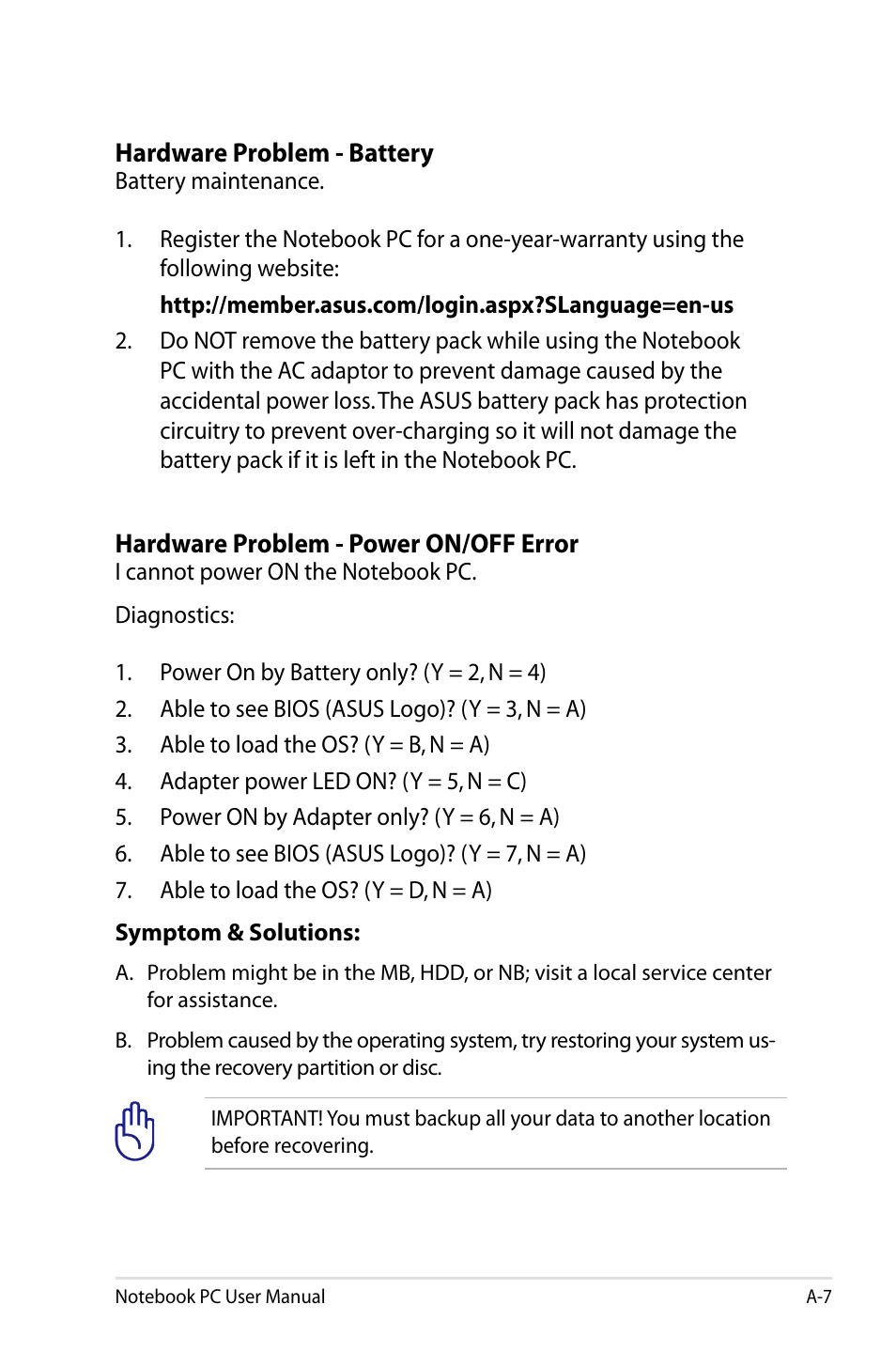 Asus X24E User Manual | Page 73 / 100