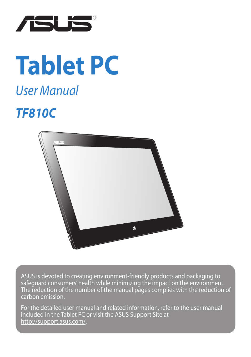 Asus VivoTab User Manual | 78 pages