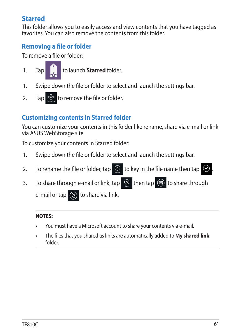 Starred | Asus VivoTab User Manual | Page 61 / 78