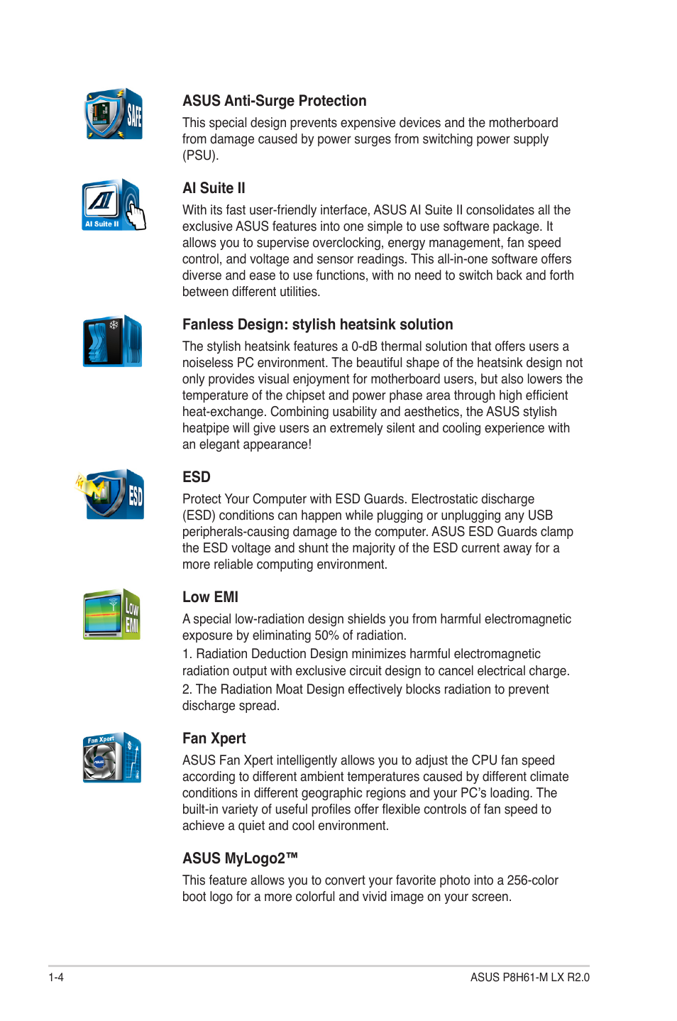 Asus P8H61-M LX R2.0 User Manual | Page 14 / 78