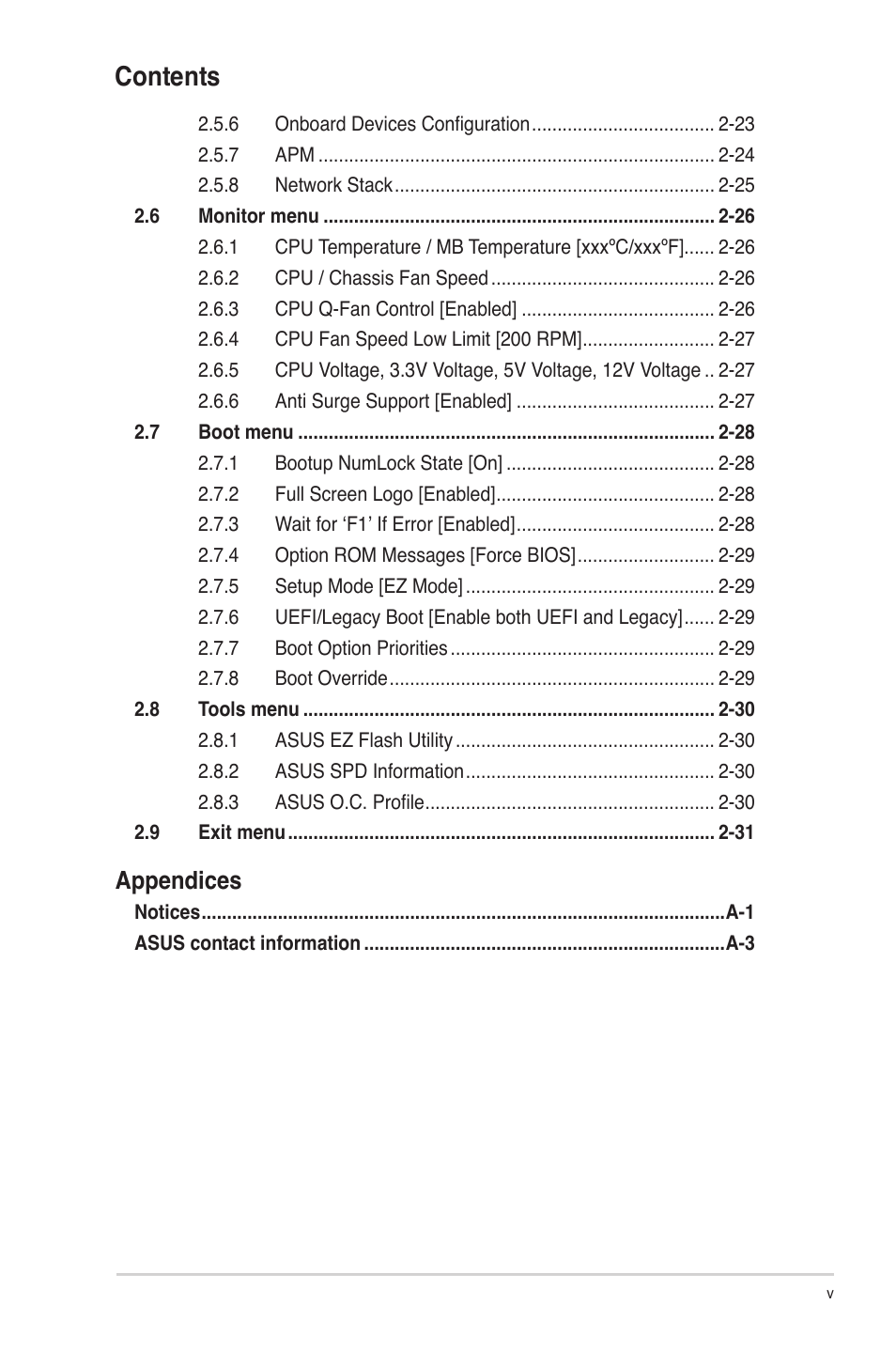 Asus P8H61-M LX R2.0 User Manual | Page 5 / 78