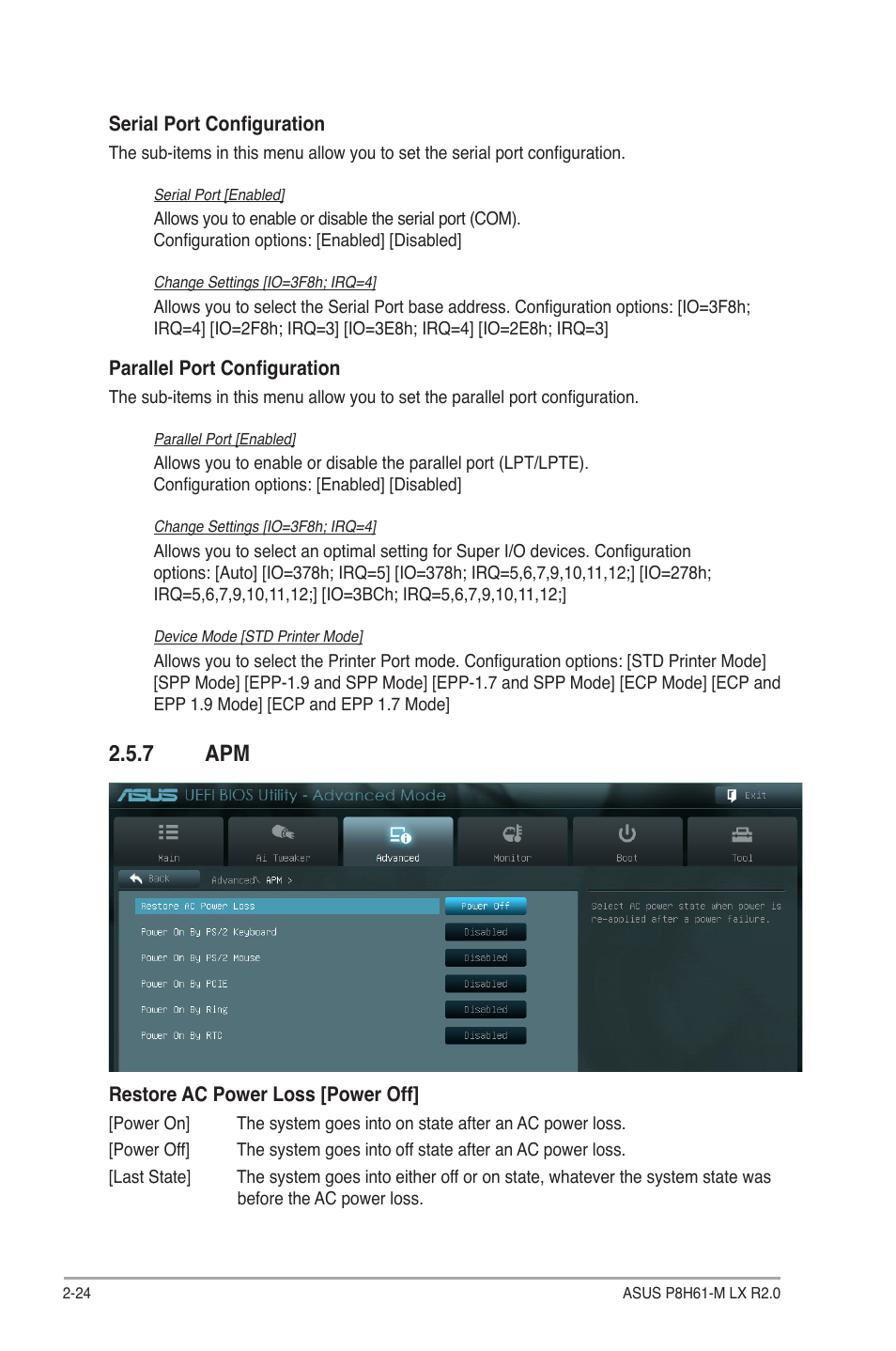 7 apm, Apm -24 | Asus P8H61-M LX R2.0 User Manual | Page 66 / 78