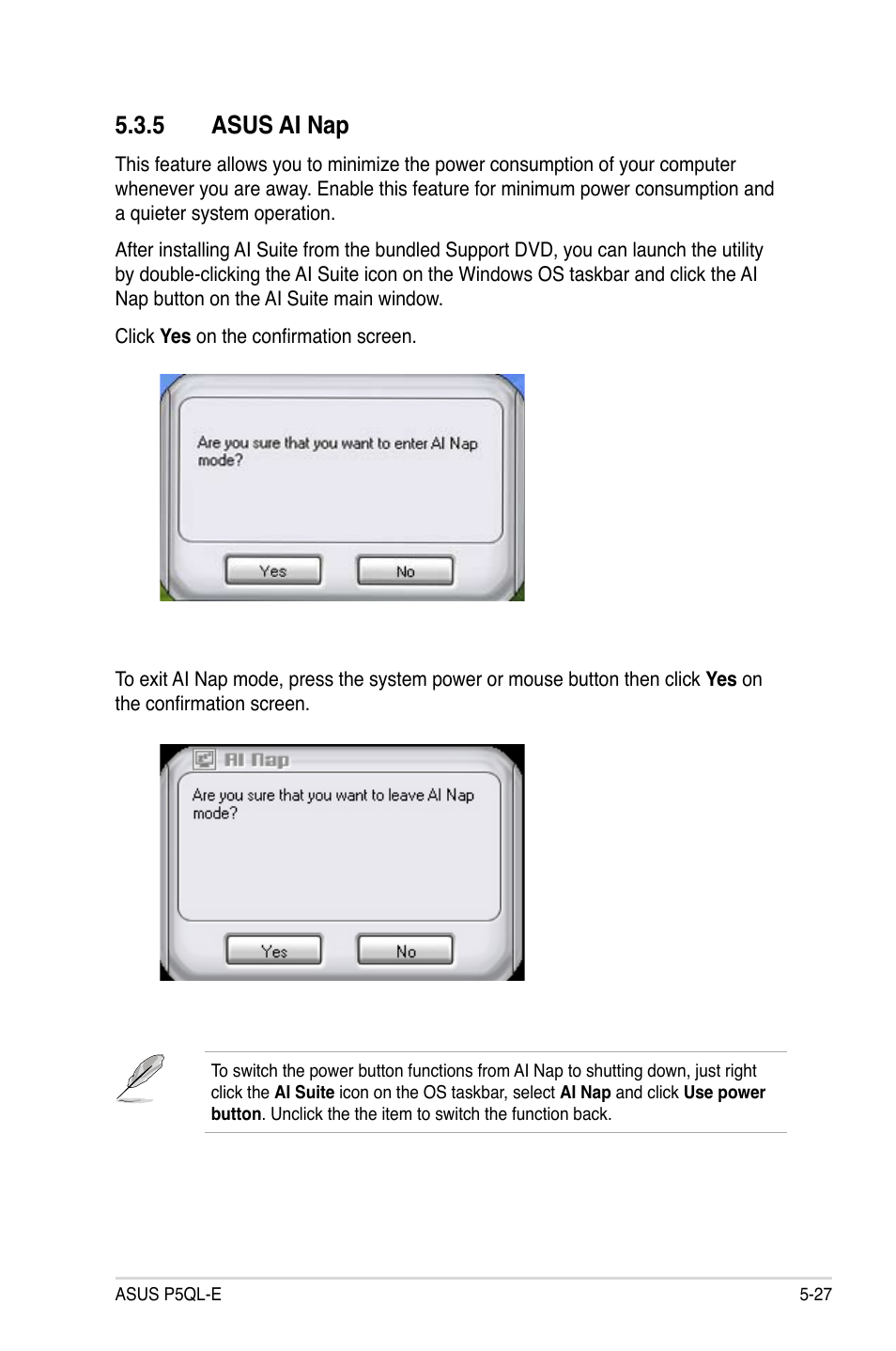 5 asus ai nap | Asus P5QL-E User Manual | Page 136 / 165