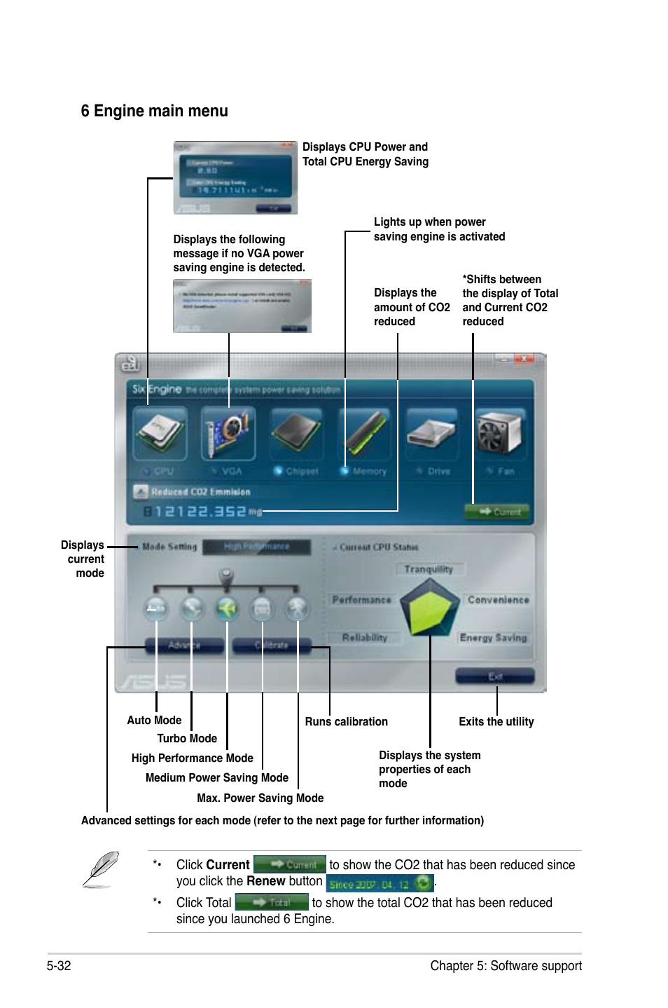 6 engine main menu | Asus P5QL-E User Manual | Page 141 / 165