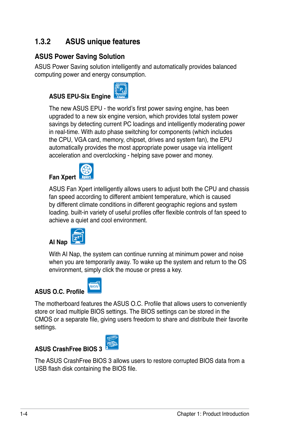 2 asus unique features | Asus P5QL-E User Manual | Page 20 / 165