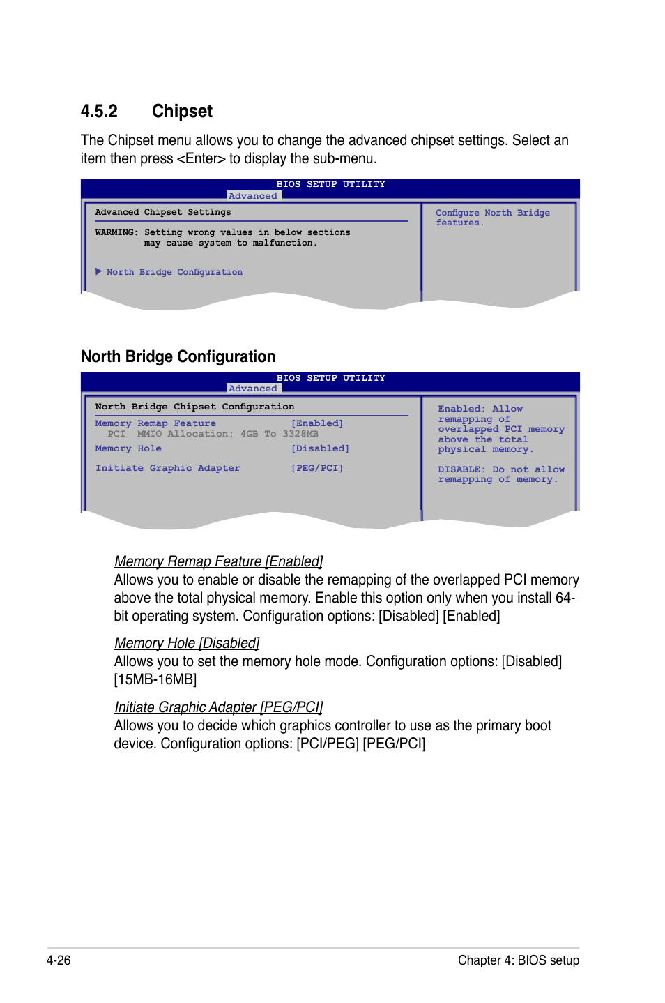 2 chipset, North bridge configuration | Asus P5QL-E User Manual | Page 91 / 165