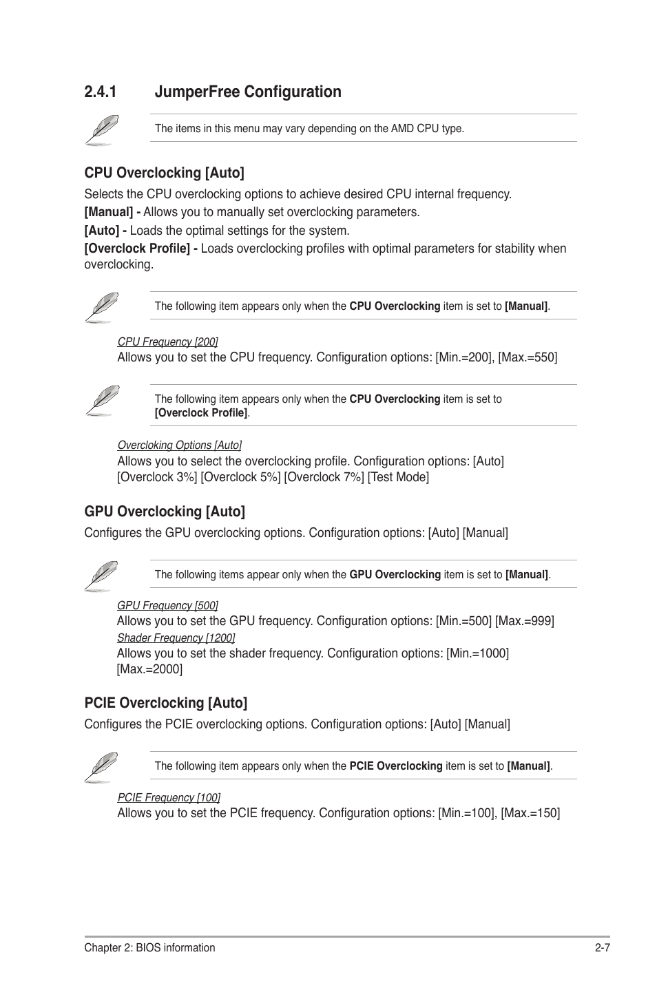 1 jumperfree configuration, Jumperfree configuration -7 | Asus M4N78-AM V2 User Manual | Page 31 / 40