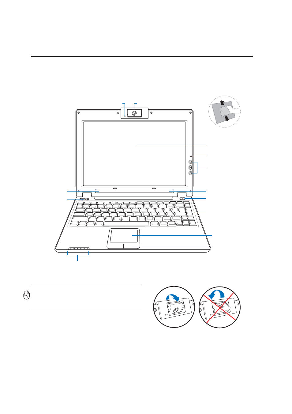 Top side, Knowing the parts | Asus W5A User Manual | Page 12 / 70
