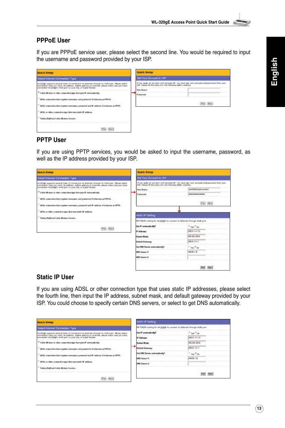 English | Asus WL-320gE User Manual | Page 14 / 361