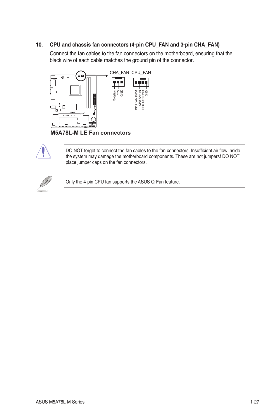 M5a78l-m le fan connectors | Asus M5A78L-M PLUS User Manual | Page 37 / 64