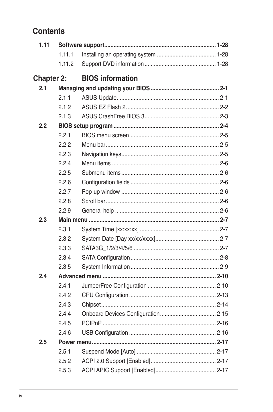 Asus M5A78L-M PLUS User Manual | Page 4 / 64