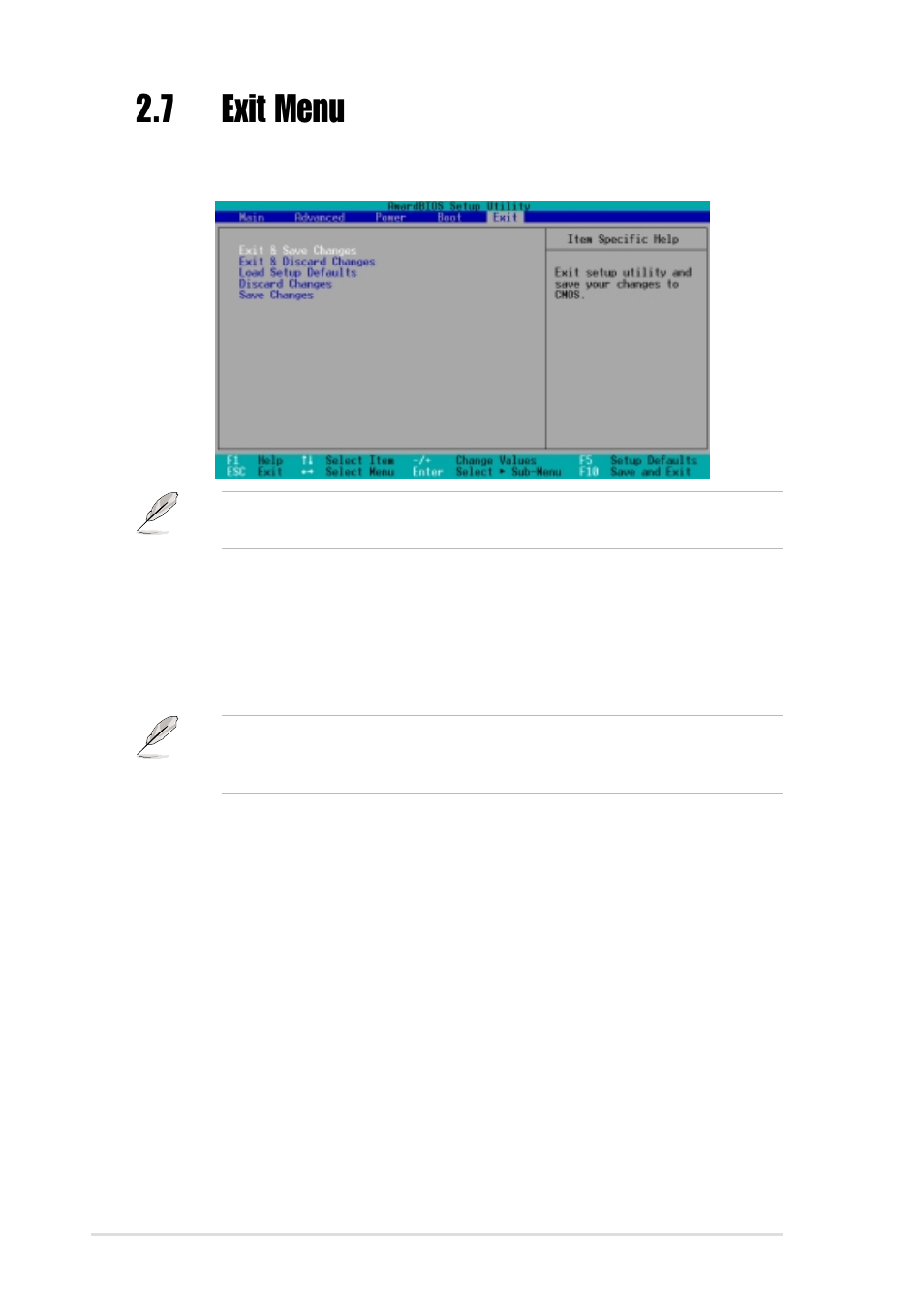 7 exit menu | Asus P4S800-MX User Manual | Page 60 / 64