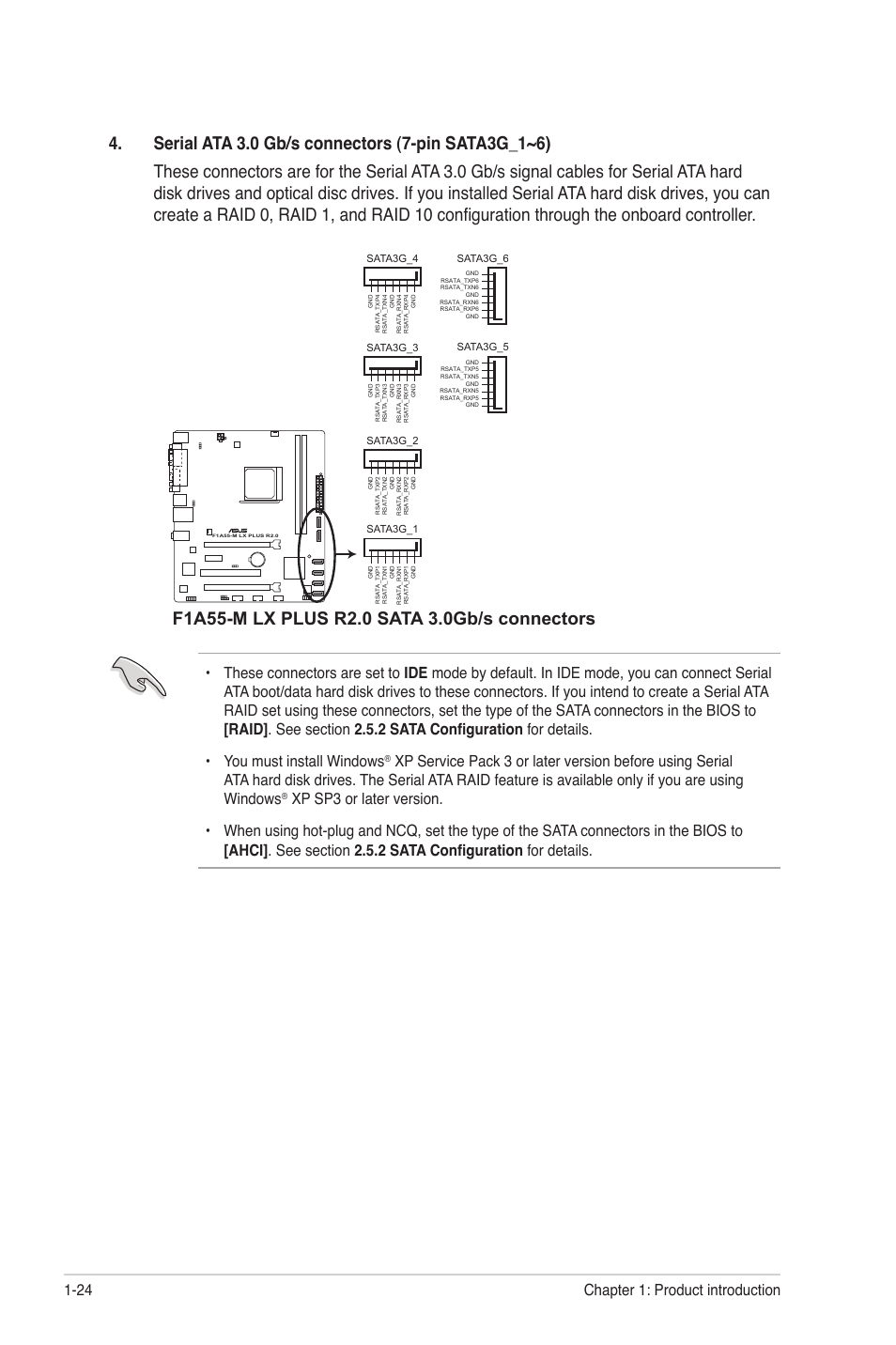 Chapter 1: product introduction 1-24 | Asus F1A55-M LX R2.0 User Manual | Page 34 / 68