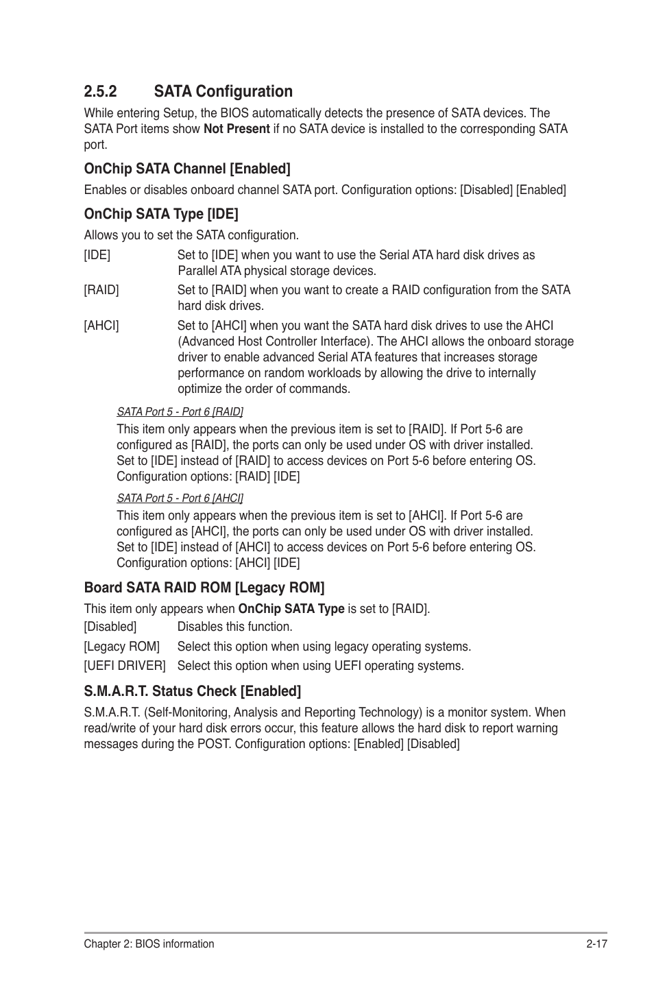 2 sata configuration, Sata configuration -17 | Asus F1A55-M LX R2.0 User Manual | Page 55 / 68