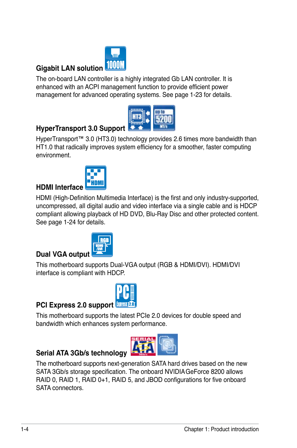 Asus M3N78 User Manual | Page 16 / 100