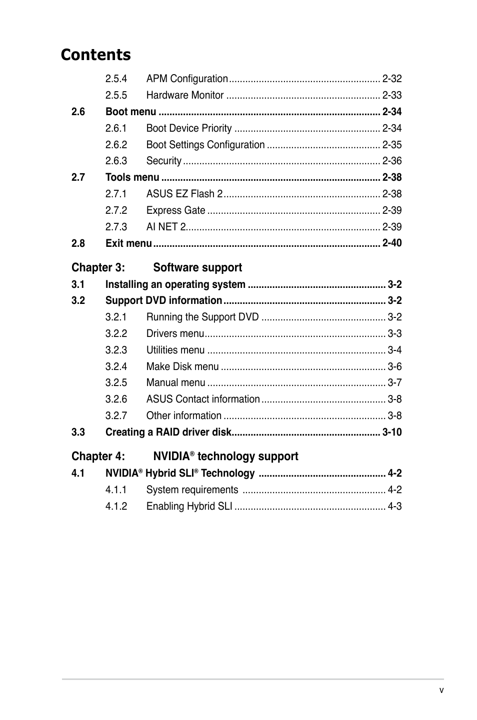 Asus M3N78 User Manual | Page 5 / 100