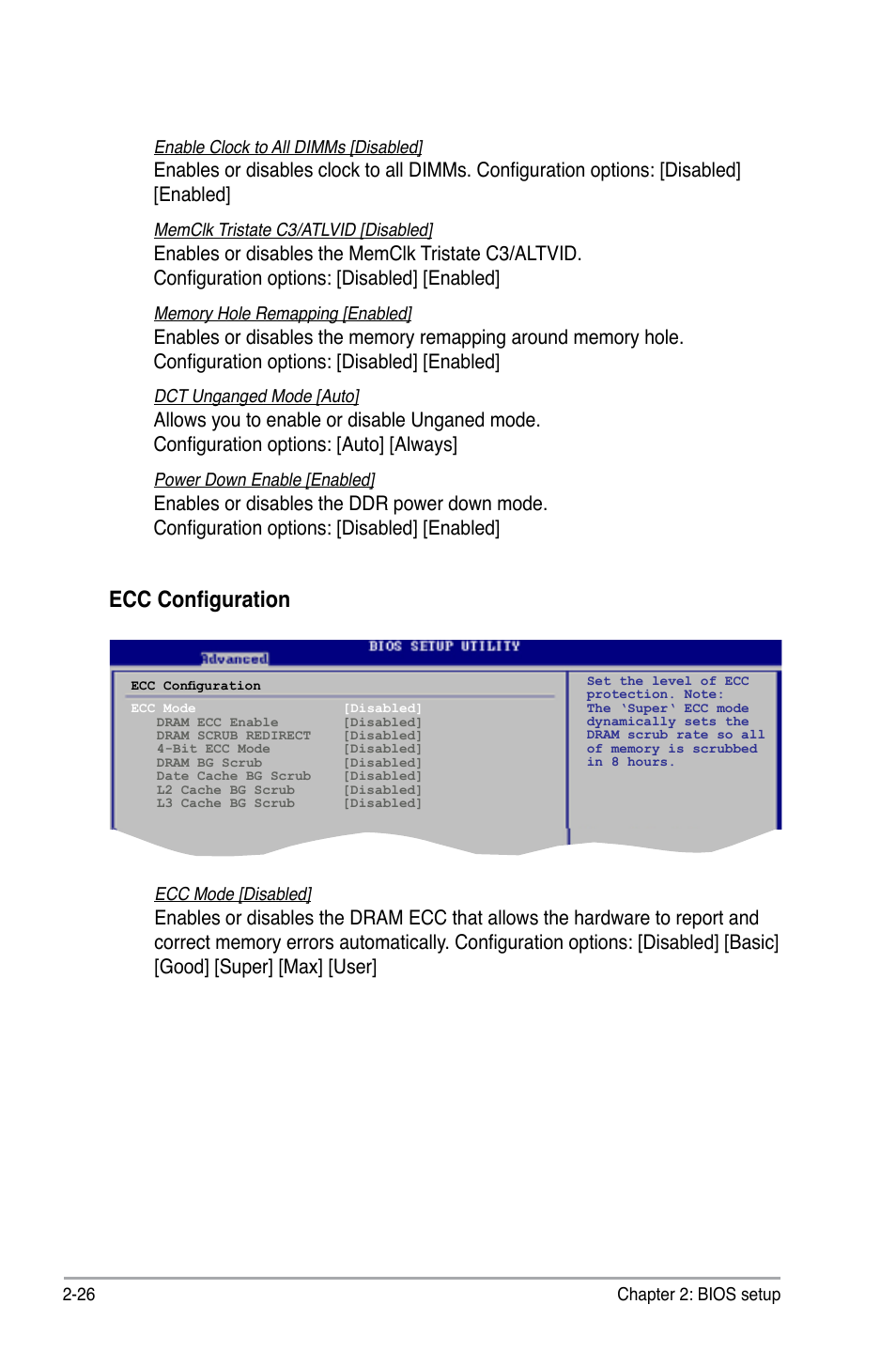 Ecc configuration | Asus M3N78 User Manual | Page 72 / 100